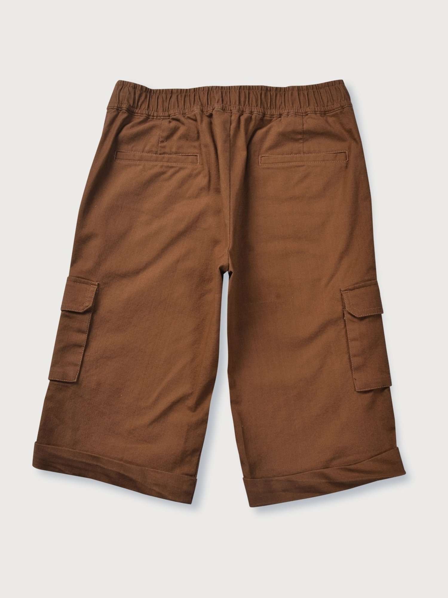 Gini & Jony Kids Brown Solid Bermudas