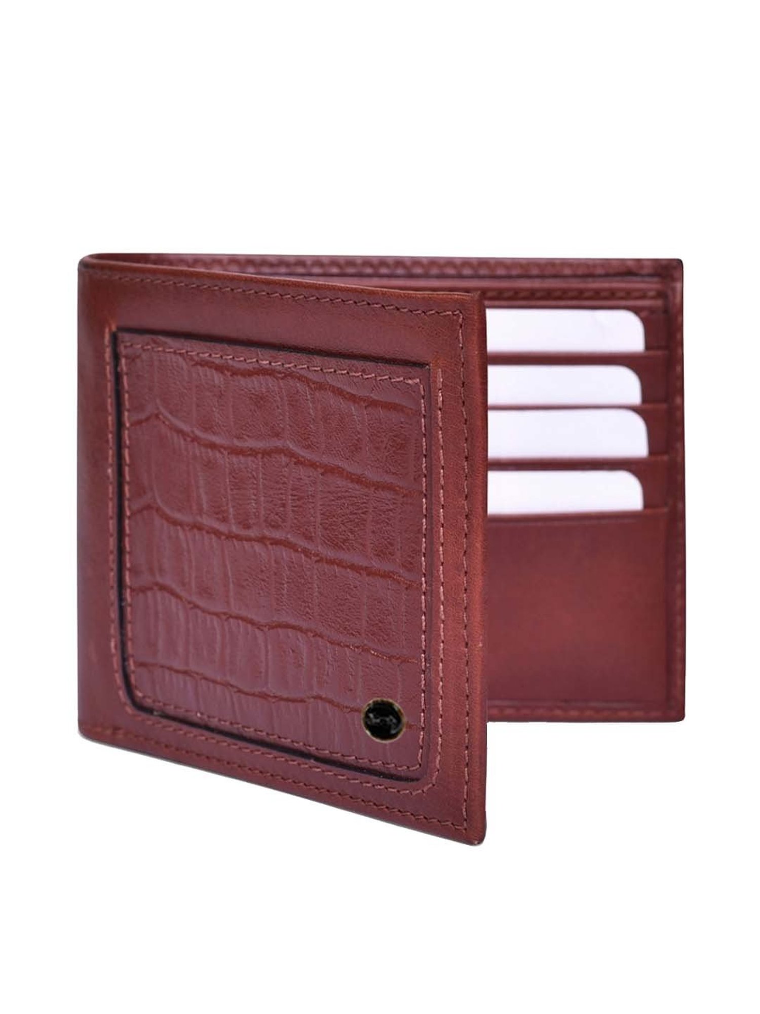 BELWABA Maroon Casual Leather Bi-Fold Wallet for Men