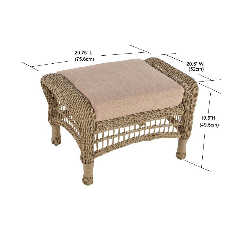 Mirabelle Outdoor Ottoman - Gold - Adore Decor