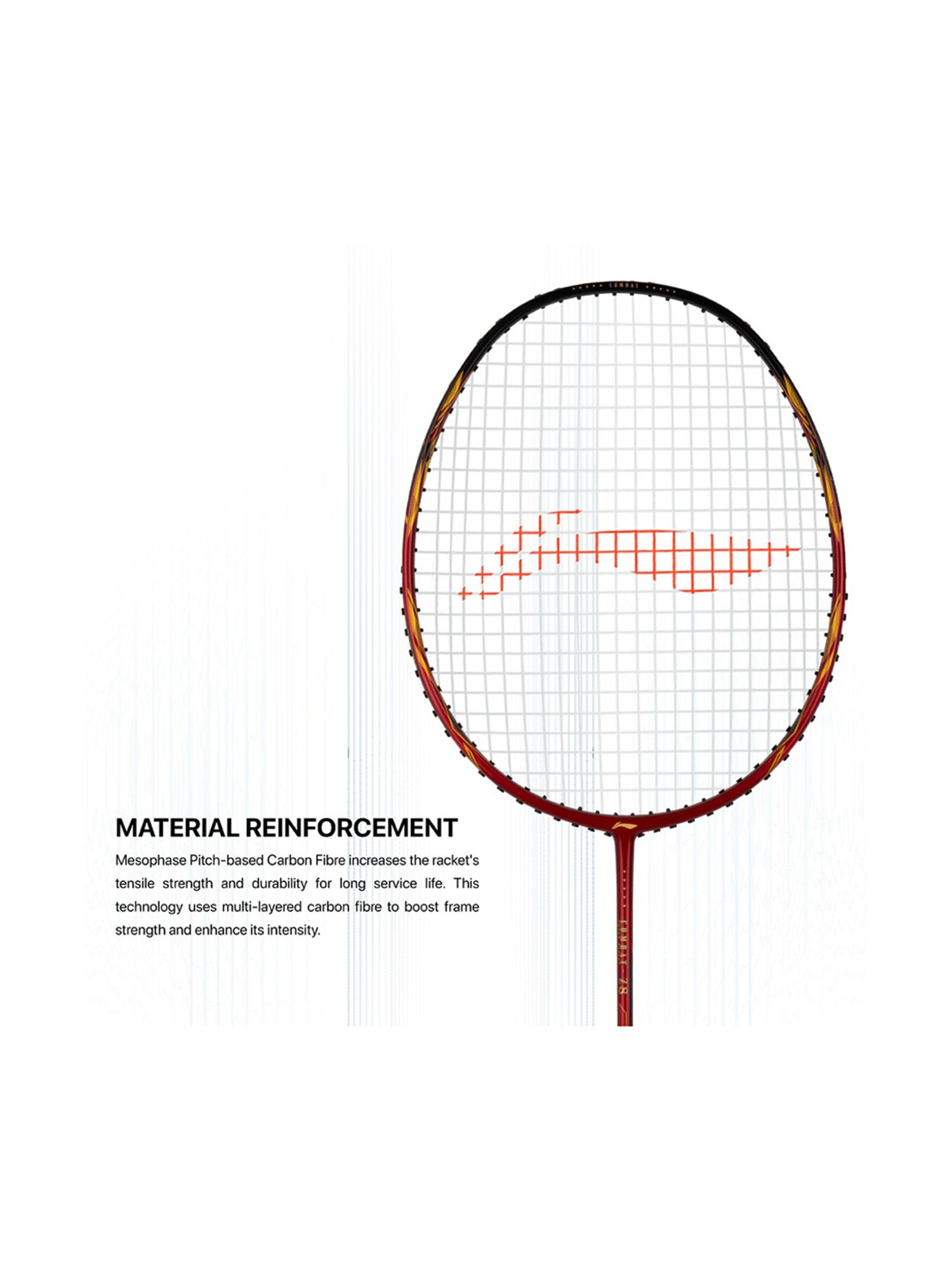Li-Ning Combat Z8 Badminton Racket (Red) Size - Medium