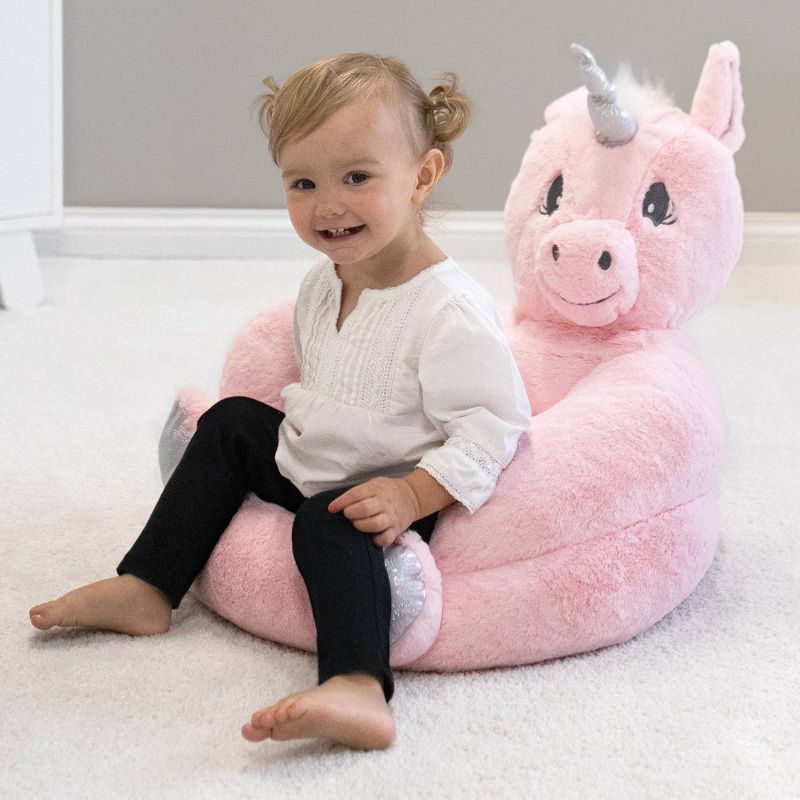 Unicorn Plush Character Chair Pink - Trend Lab