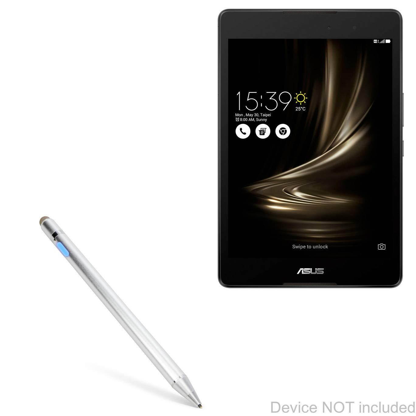 BoxWave ASUS ZenPad 3 8.0 (Z581KL) Stylus Pen, [AccuPoint Active Stylus] Electronic Stylus with Ultra Fine Tip for ASUS ZenPad 3 8.0 (Z581KL) - Metallic Silver