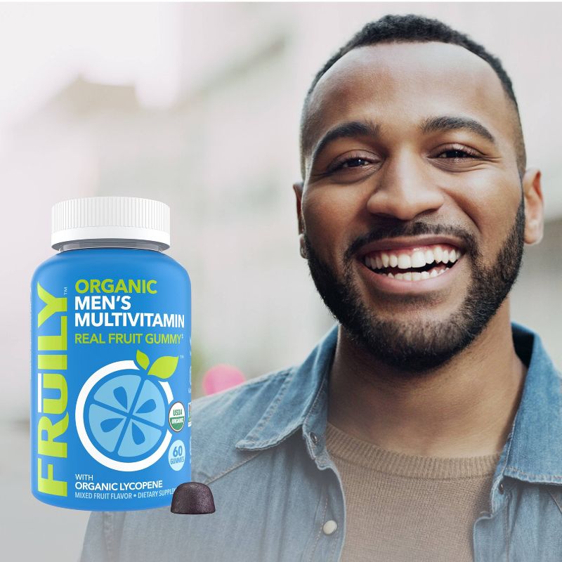 Fruily Organic Men's Multivitamin Real Fruit Gummy - 60ct