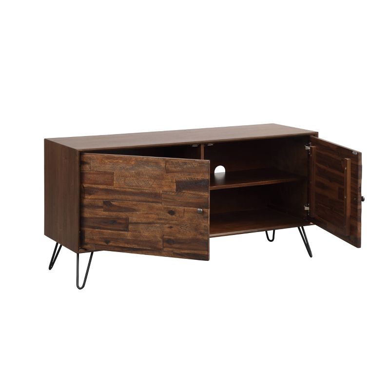 55" Anderson TV Stand Dark Brown - Summerland Home