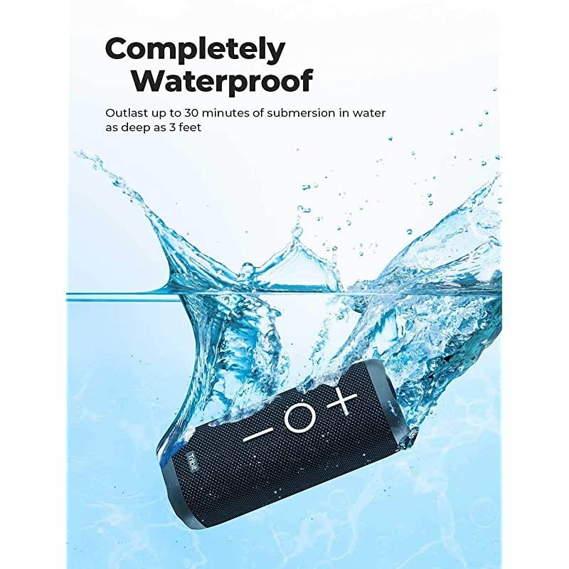 StormBox Bluetooth Speaker 24W Portable Speaker 360&deg; Full Surround Sound Enhanced Bass Wireless Dual Pairing IPX7 Waterproof 20Hour Playtime 66ft Bluetooth Range Outdoor Speaker