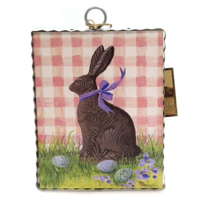 Easter 8.0" Gallary Chocolate Bunny Eggs Grass  -  Wall Sign Panels