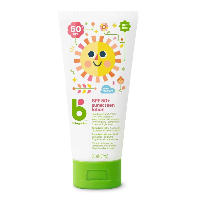 Babyganics Mineral-Based Baby Sunscreen Lotion, SPF 50 - 6 fl oz