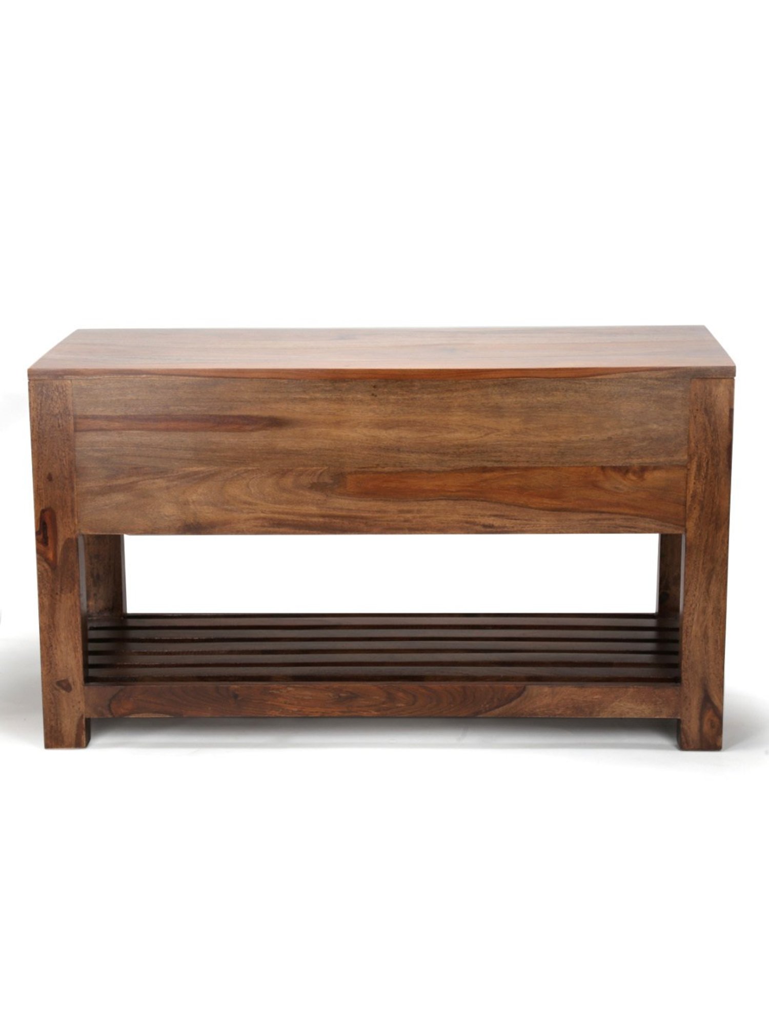 Ikiriya Elder Solid Brown Wood Console Table Teak Finish