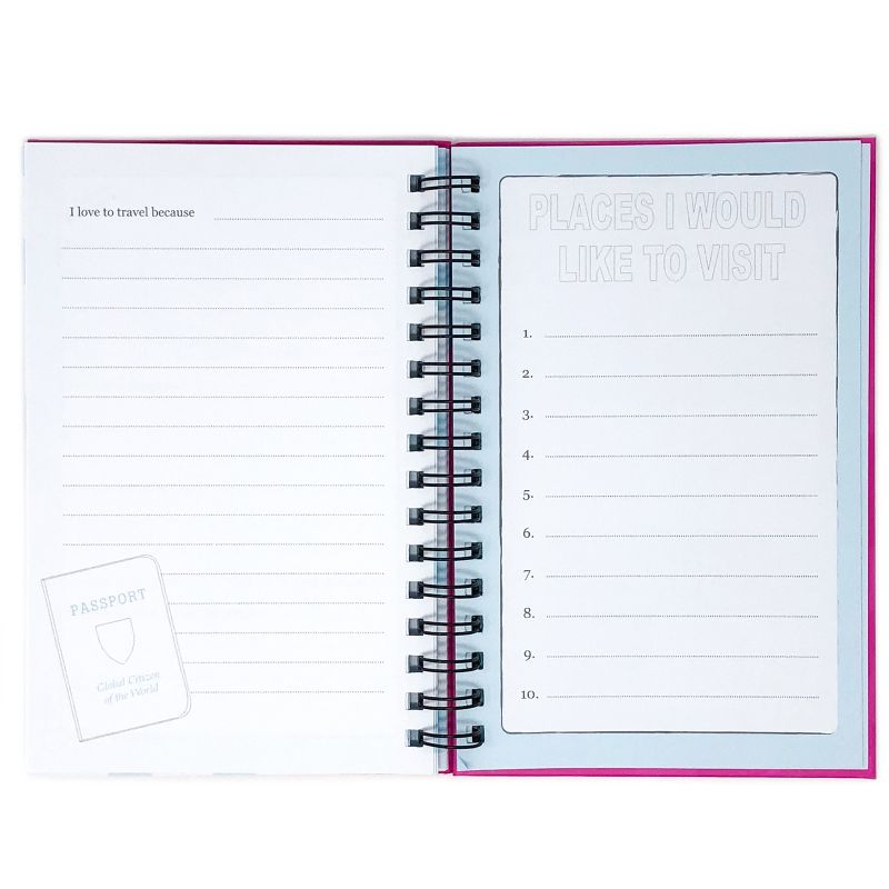 Travel Journal for Kids 8.5"x5.5" Pink - Kahootie Co