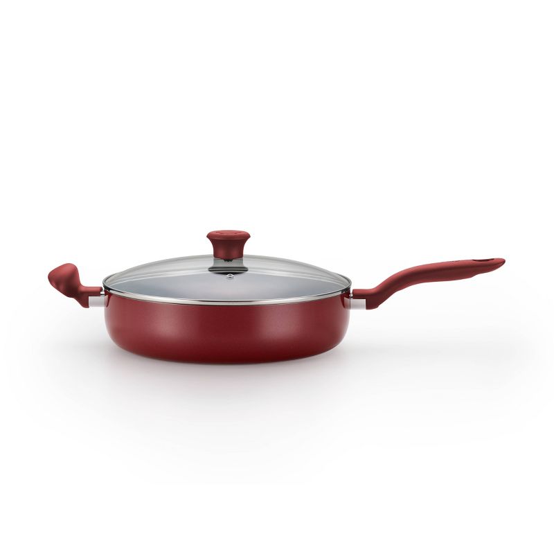 T-fal Simply Cook Nonstick Cookware, Jumbo Cooker, 5qt, Red