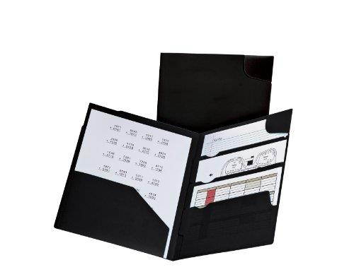 Oxford Divide It Up Four-Pocket Poly Folder 11 x 8-1/2 Black 99802