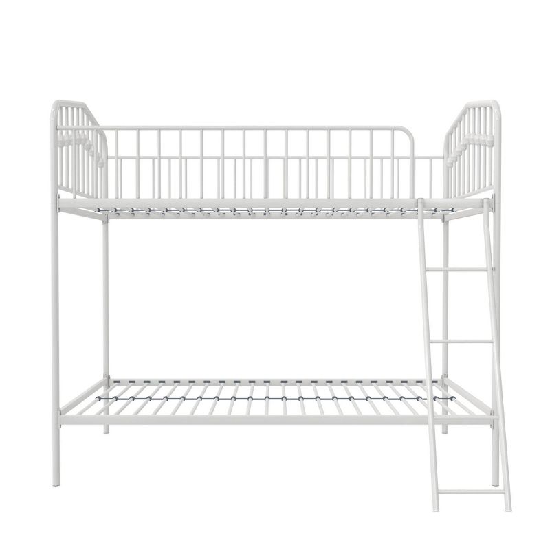 Twin/Twin Kids' Bushwick Metal Bunk Bed White- Novogratz