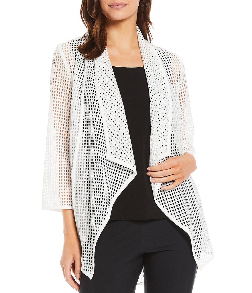 IC Collection Shawl Collar Mesh Jacket