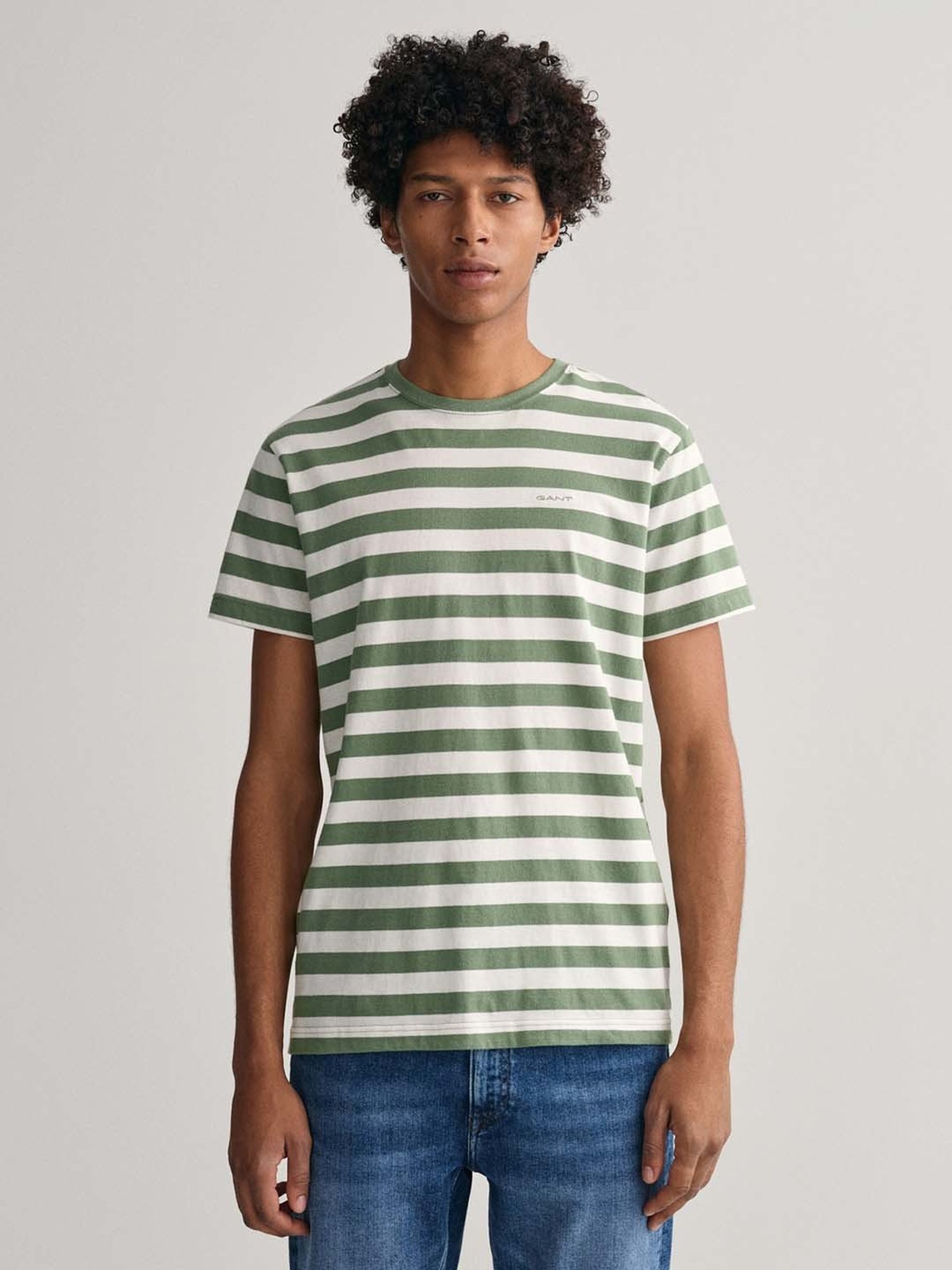 GANT Green Regular Fit Cotton Crew T-shirt