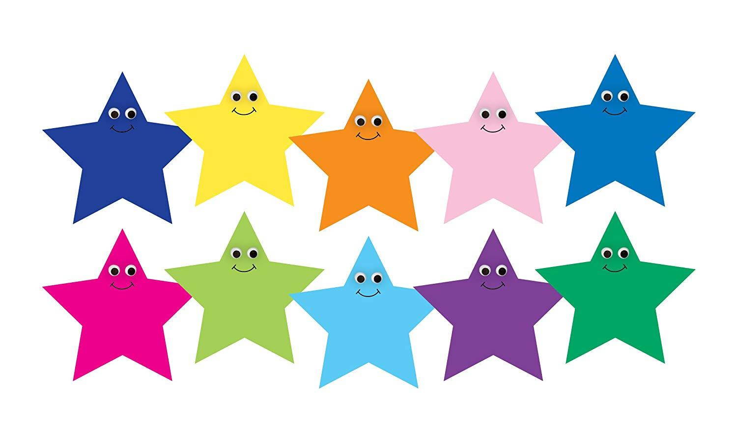 Hygloss Products Happy Multi-Color Stars Classroom Accents &ndash; Creative Teaching Resources &ndash; 7 Inches, 30 Pack