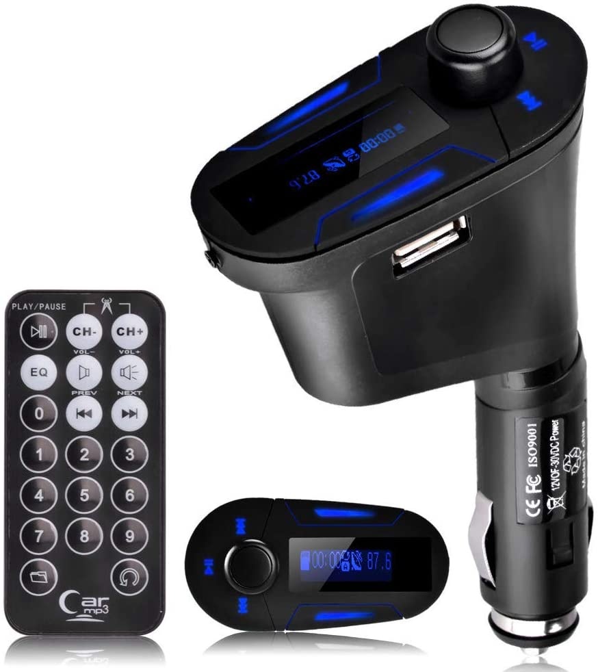 Car Kit MP3 Player FM Transmitter Wireless Car Music Player FM Adapter for Car Three Colors Optional with Remote Control