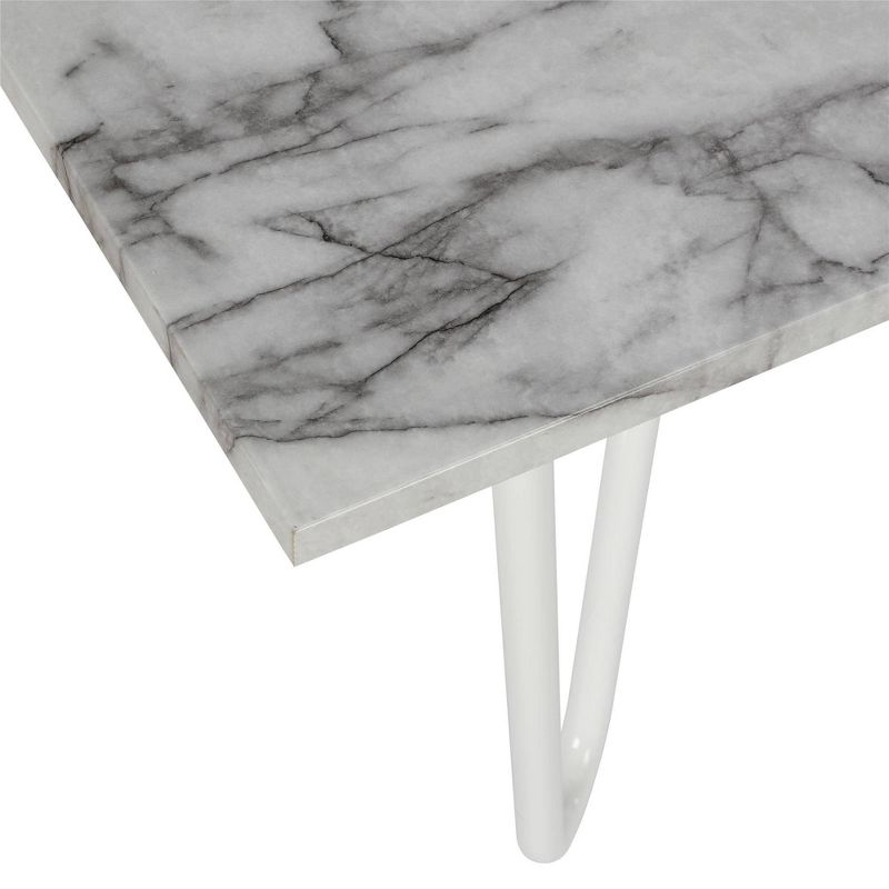 Mulberry Faux Marble Dining Table White - CosmoLiving by Cosmopolitan