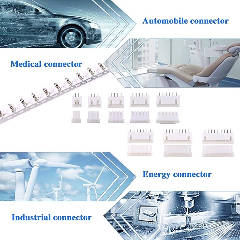 1180 Pieces 254mm 23456789 Pin Housing Adapter Cable Connector Socket Male and Female with 254mm Female Pin Header Connector Perfectly Compatible with JSTXHP Connector Kit