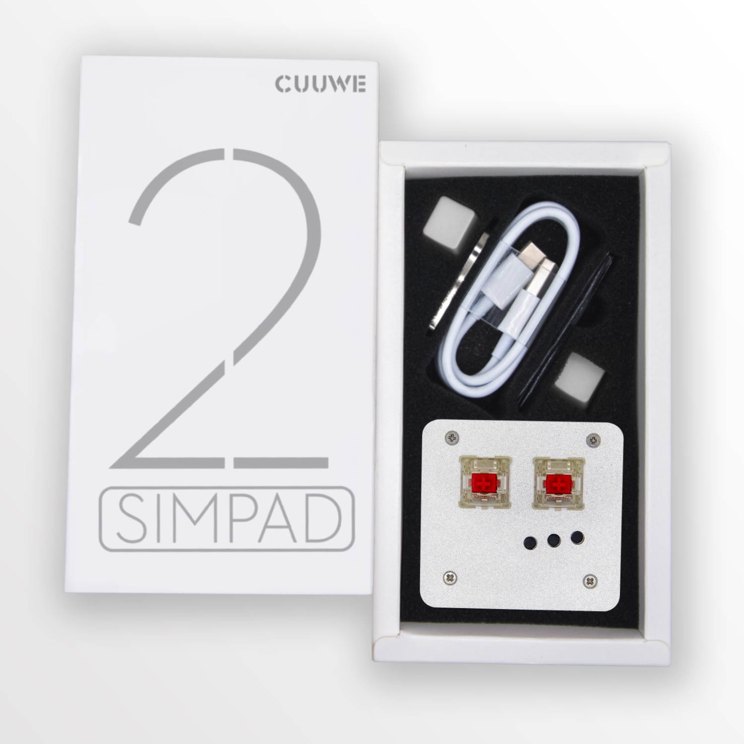 CUUWE SimPad  Mini Keyboard Touch Wheel Axle Tester Gaming Keypad Osu support Cheery Mx Red Switch Gaming Mechanical Keyboard