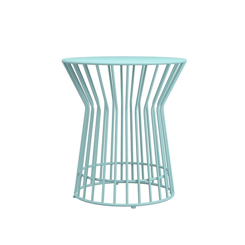 Roberta Outdoor/Indoor Side Table - Aqua Haze - Novogratz