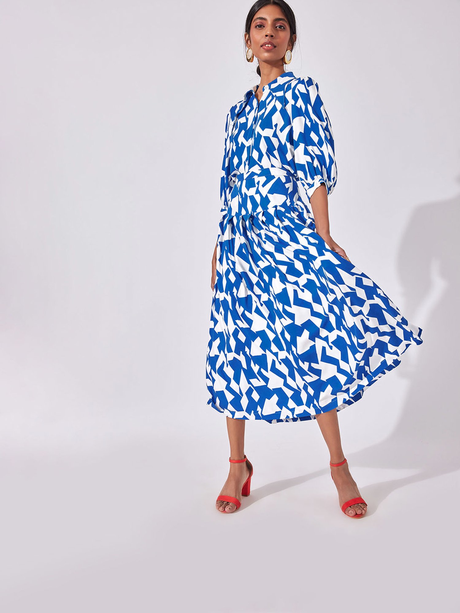 Belle Fille White Floral Print Skirt