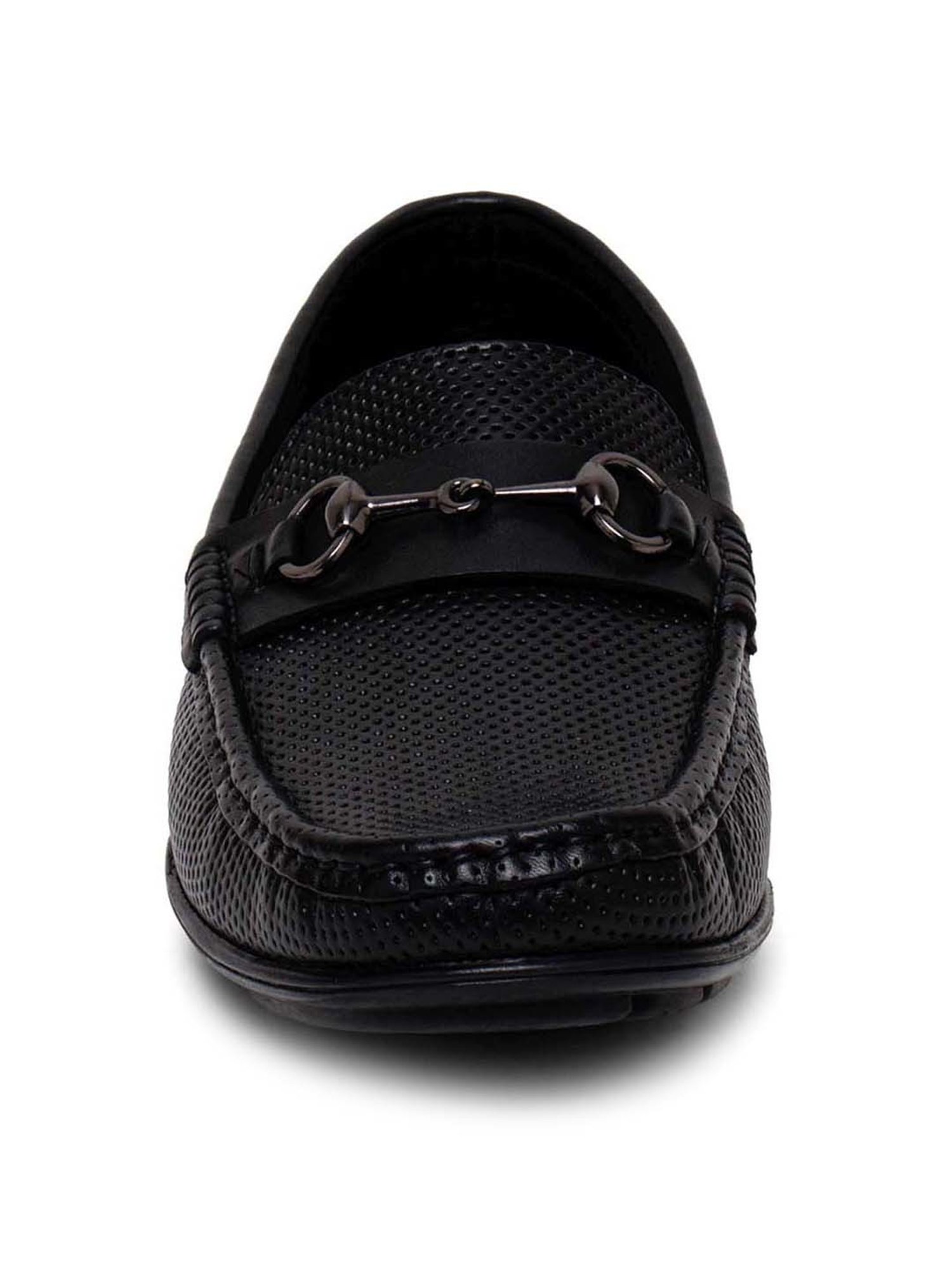 Ezok Men's Black Casual Loafers