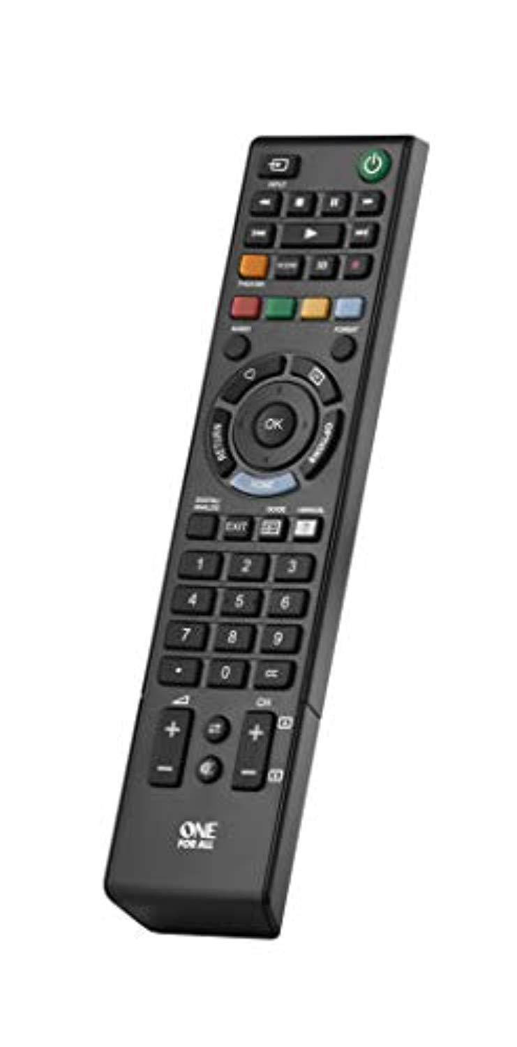 one for all sony tv replacement remote  works with all sony televisions led, lcd, plasma  ideal tv replacement remote control with same functions as the original sony remote  black  urc1812