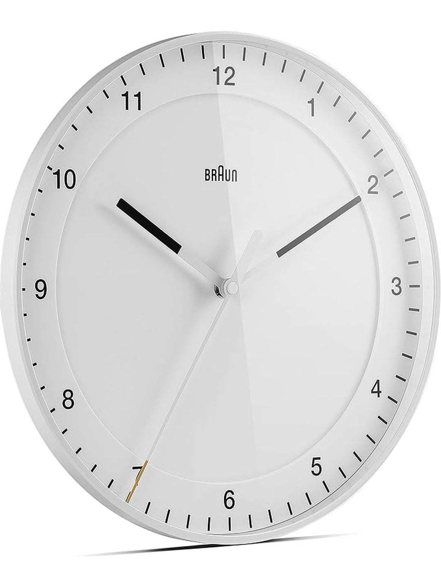 Braun White Classic Large Analog Wall Clock With Silent Sweep Movement