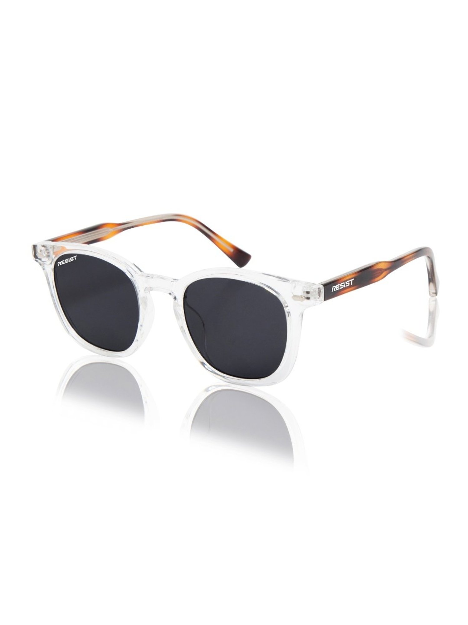 Resist Eyewear Black Wayfarer uv protected Unisex Sunglasses