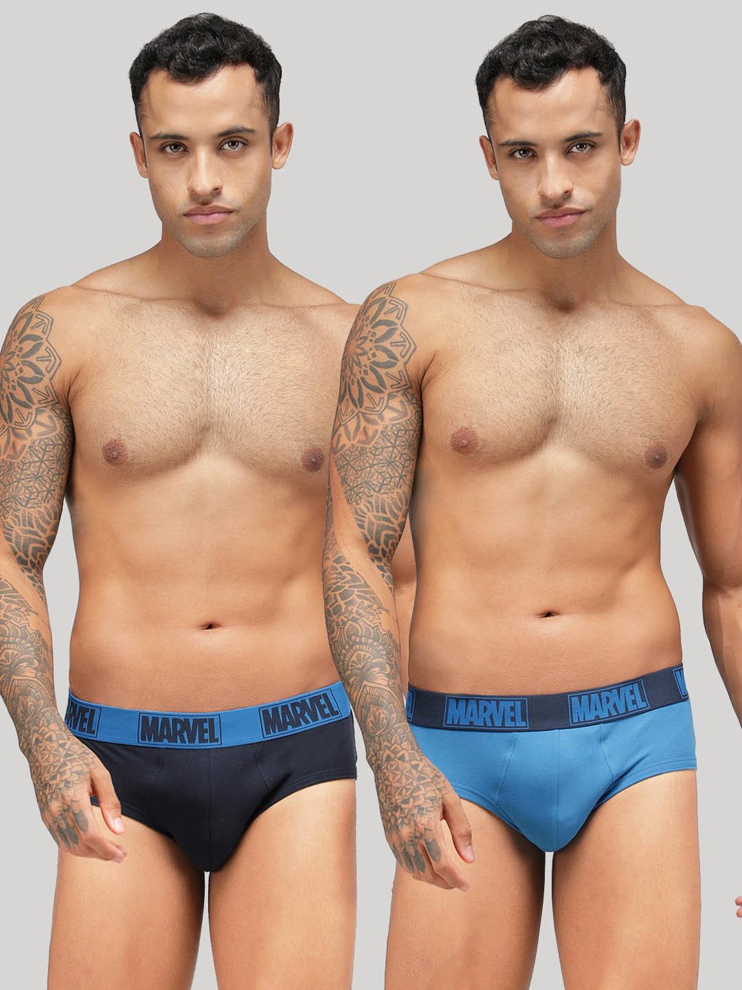 Zoiro Navy & Sky Driver Regular Fit Briefs - Pack Of 2