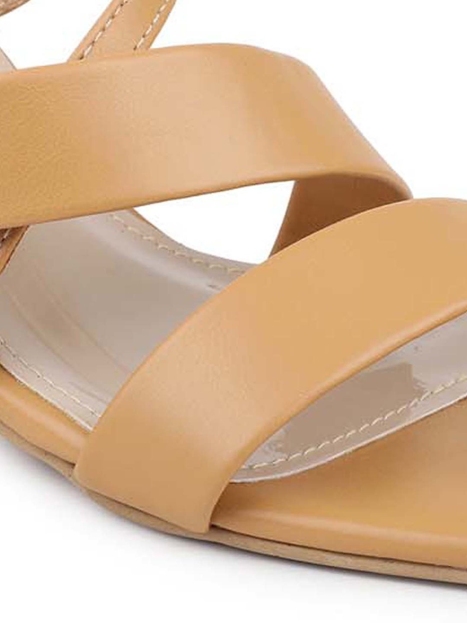 Design Crew Women's Beige Back Strap Sandals