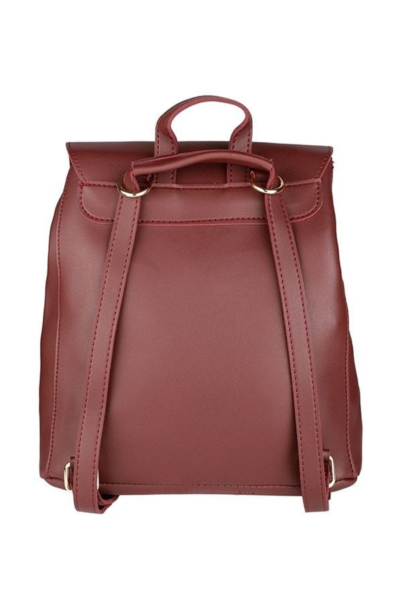 Gio Collection Maroon Solid Backpack