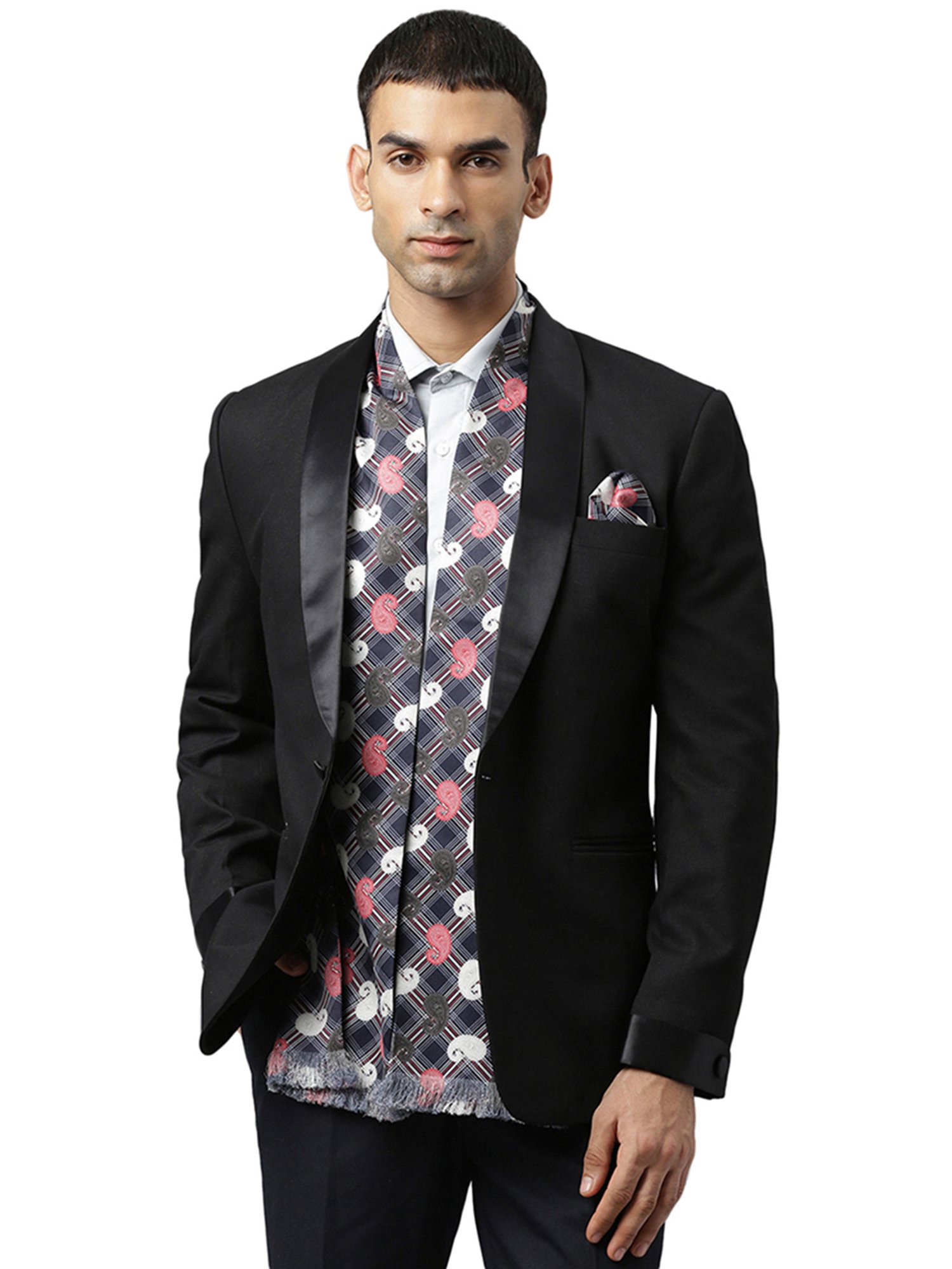 Tossido Black Printed Stole