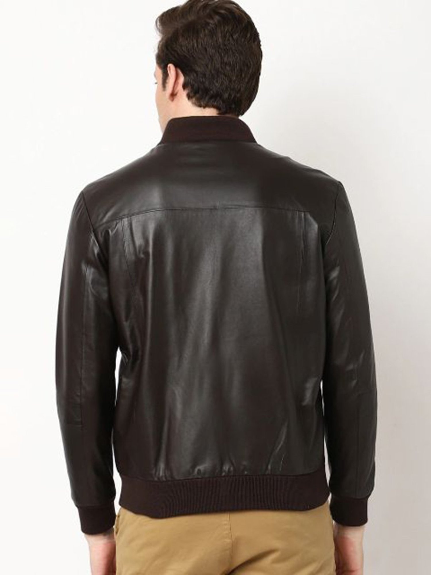 Tortoise Romeo Dark Brown Regular Fit Leather Jacket