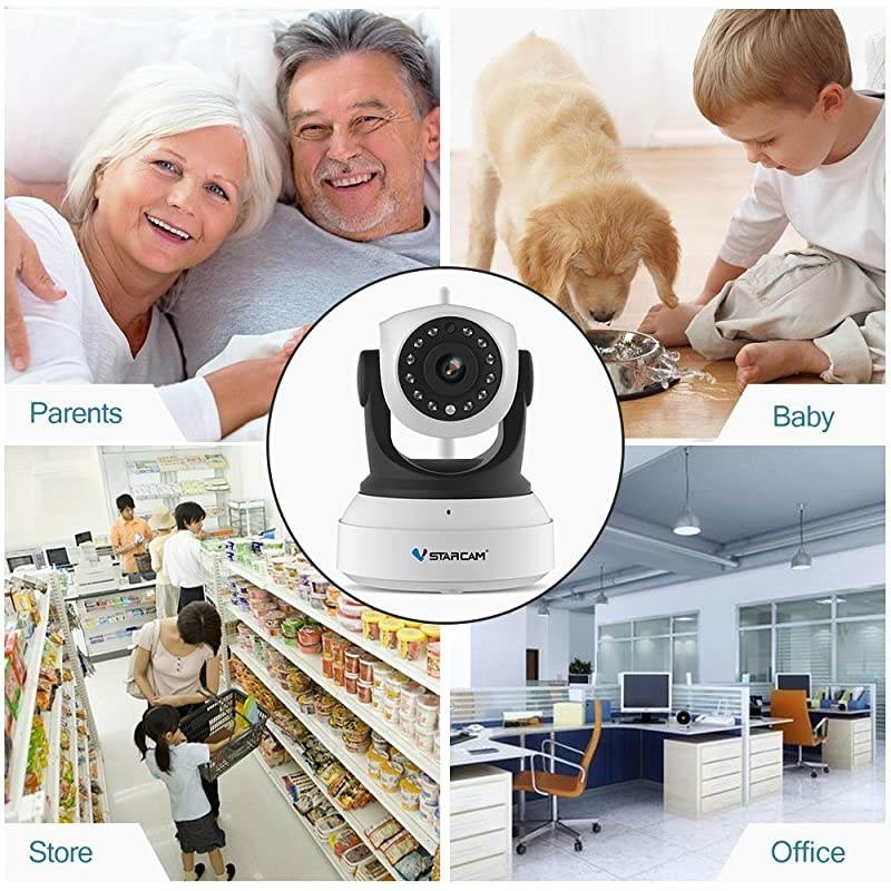 CameraVStarcam Wireless IP Camera with Night Vision for Indoor 2 Way Audio and MultiUsers Home Security MonitorPTZ Motion Detection Pet Baby Cam with Cloud Service Support Max 128G SD Card