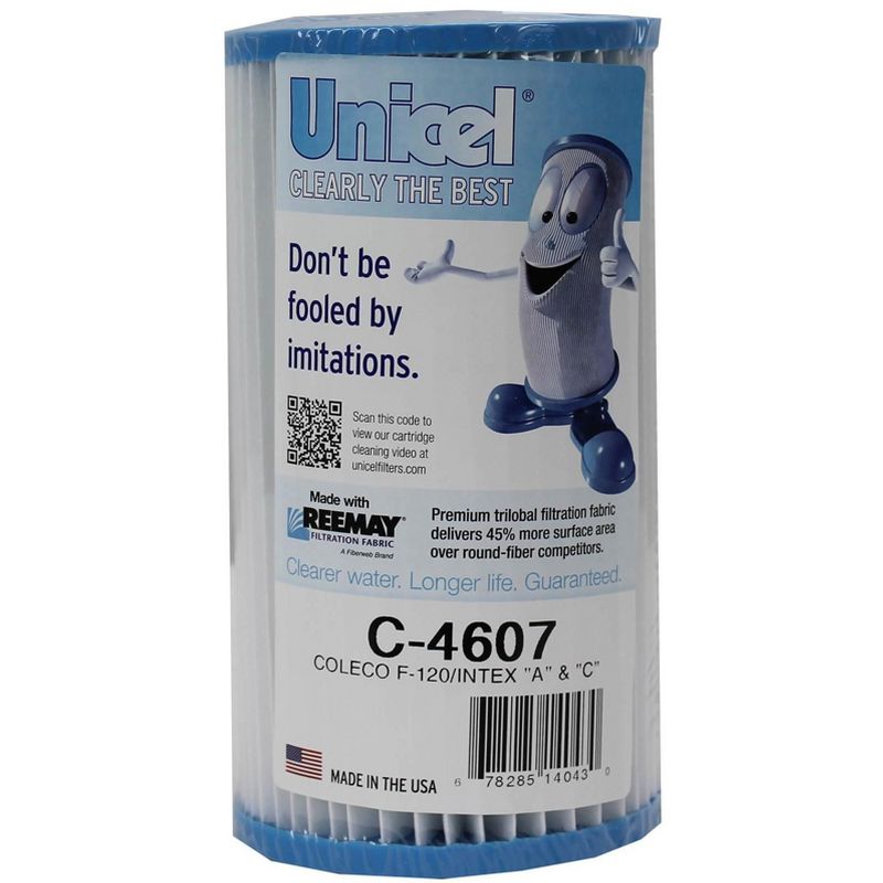 Unicel C-4607 Coleco Krystal Klear Intex A or C Replacement Filter Cartridge