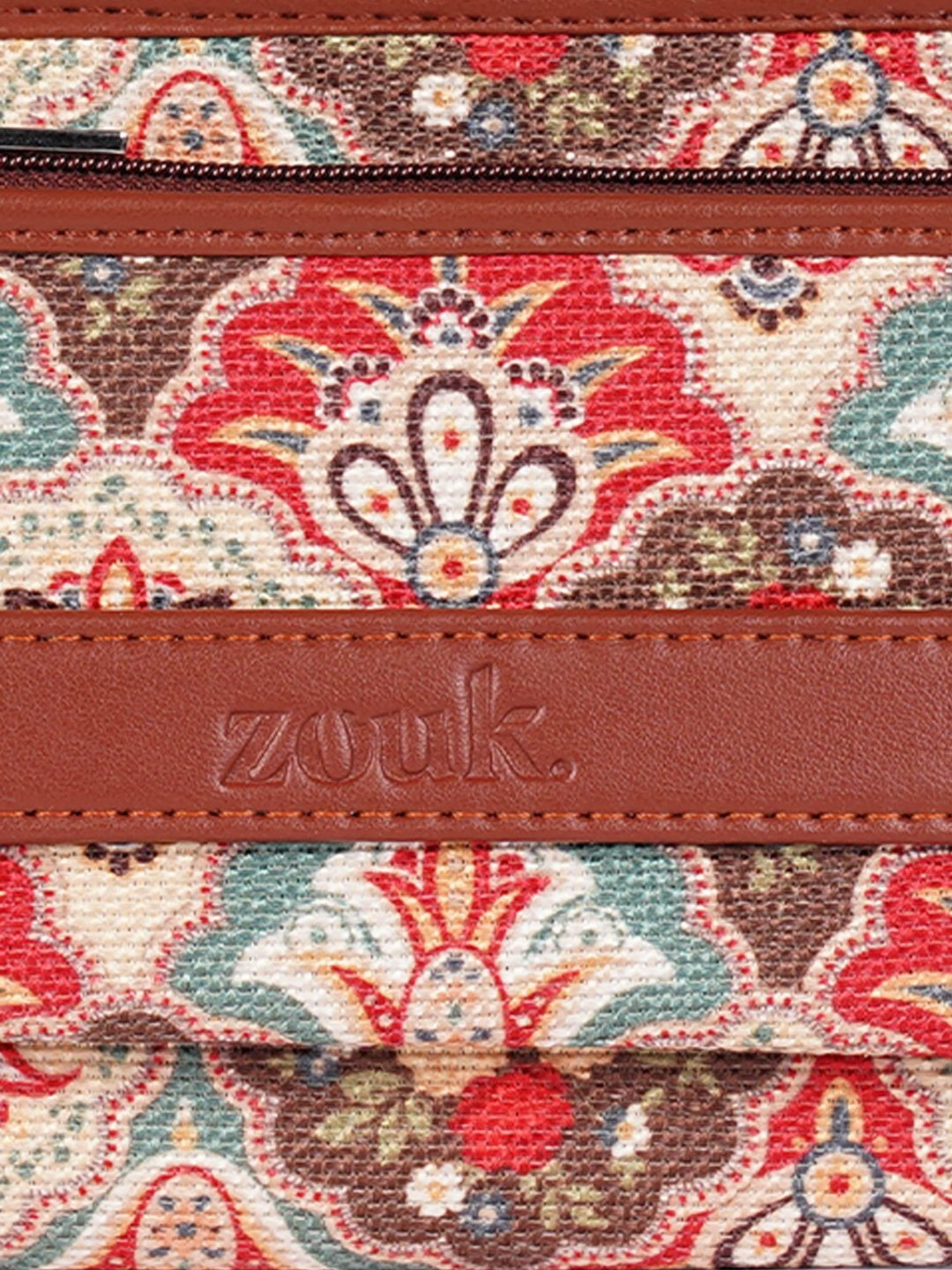 ZOUK Classic Multicolor Printed Zip around Wallet for Women