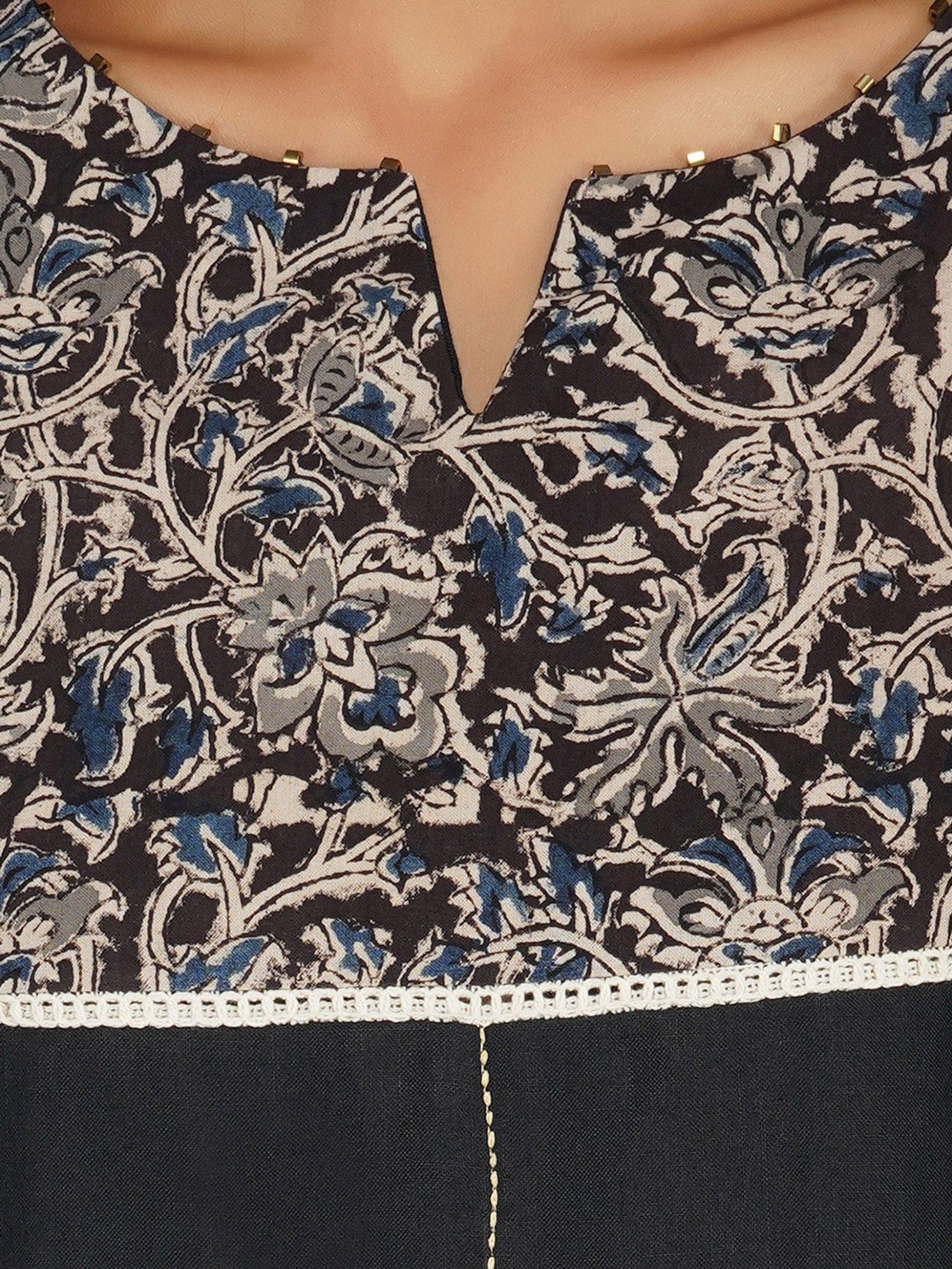 Paislei Black Printed Kurta Pant Set