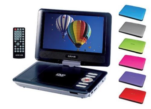 Craig CTFT713 9 Inch TFT Swivel Screen Portable DVD/CD Player with Remote Control