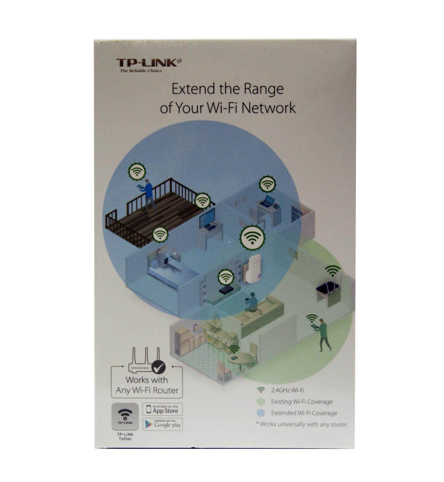 TP-Link N300 Plug n Play WiFi Network Range Extender in White, TLWA850RE