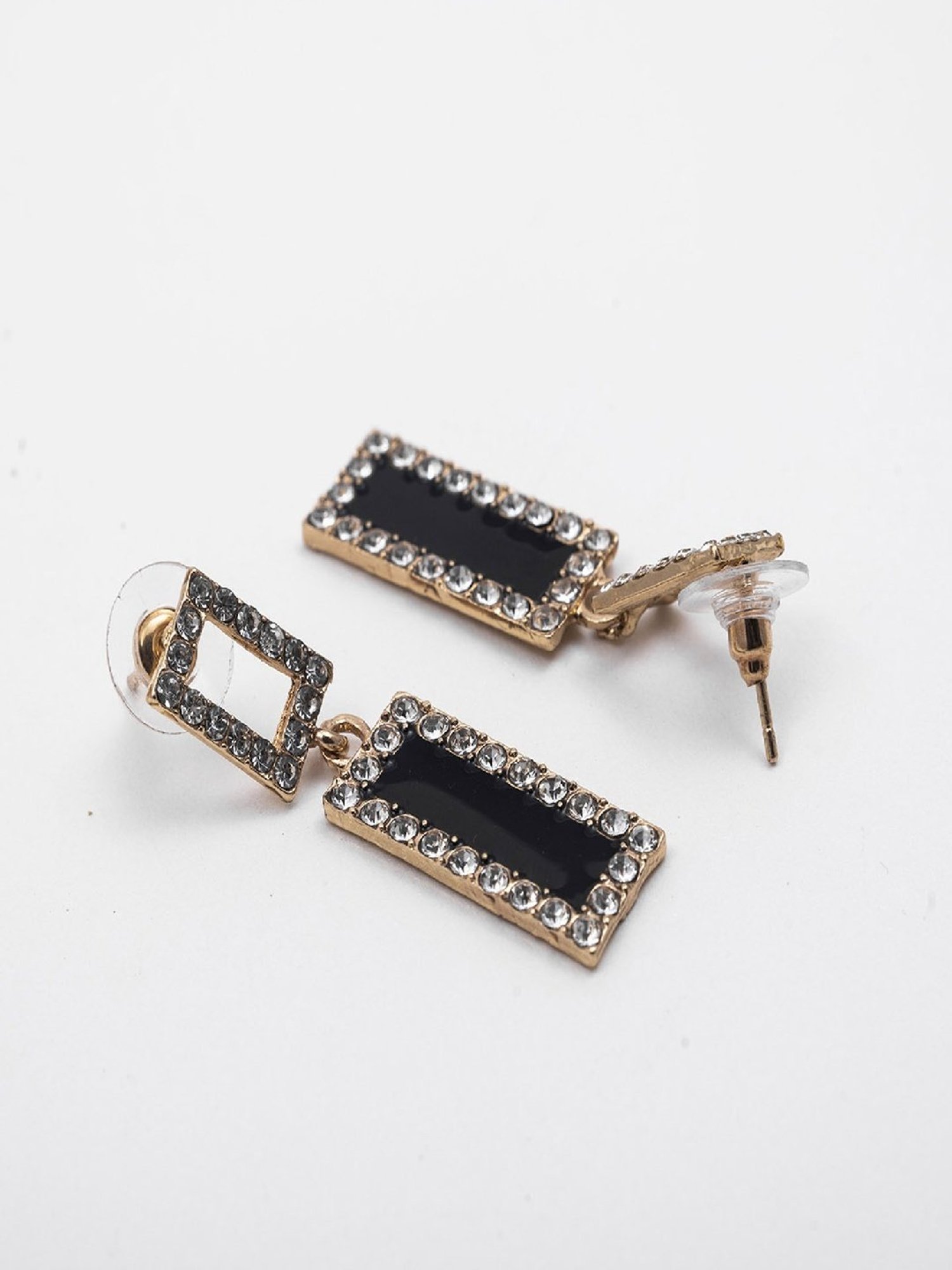 Jewelz Luxerious Black Stone Earrings for Women