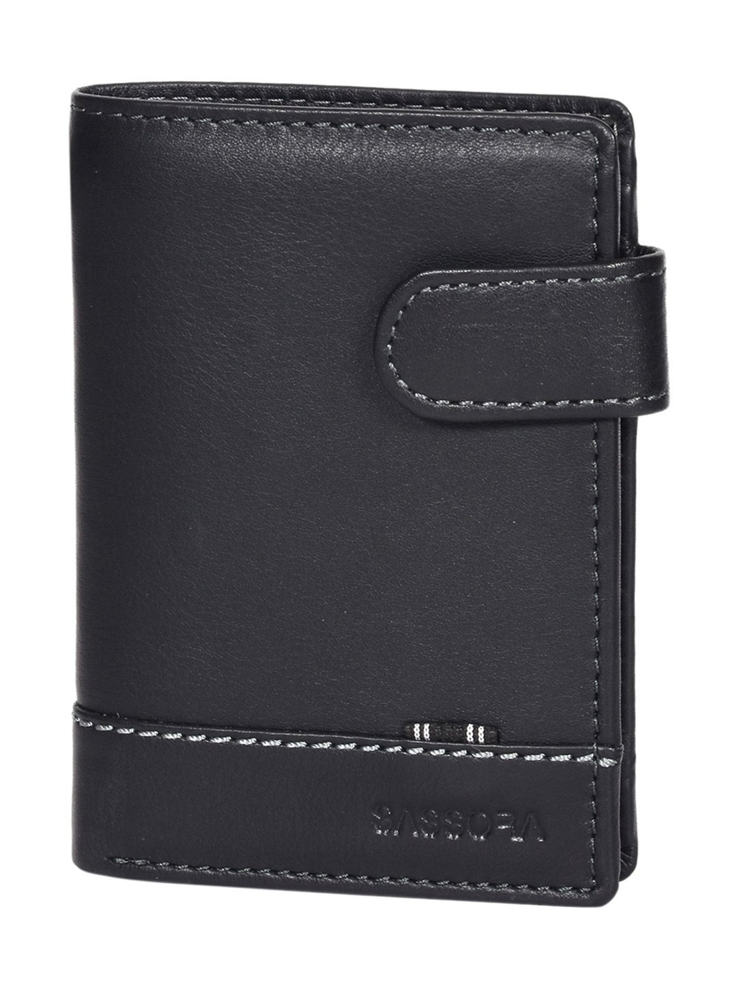 SASSORA Pablo Black Small Leather Notecase
