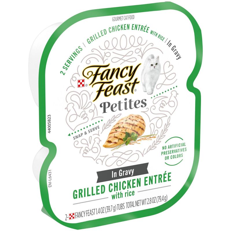 Fancy Feast Petites Grilled Chicken with Wild Rice in Gravy Wet Cat Food - 2.8oz