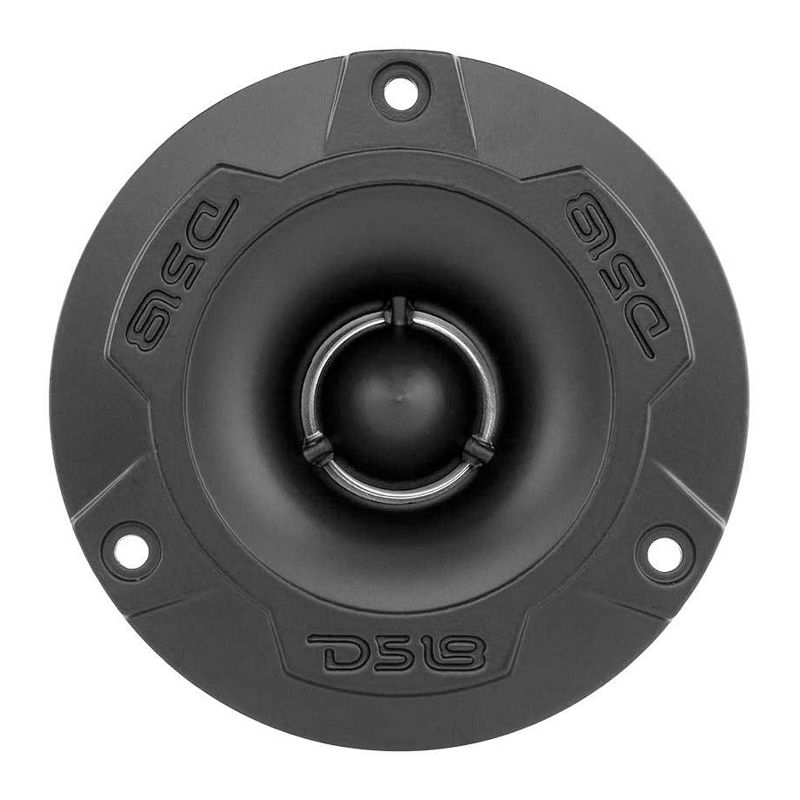 DS18 PRO TWX1BK 1 Inch VC 240 Watt MAX 4 Ohm Aluminum Super Bullet Tweeter Pair Bundled with a 2 Pack of Audiopipe 250 Watt Midrange Driver Speakers