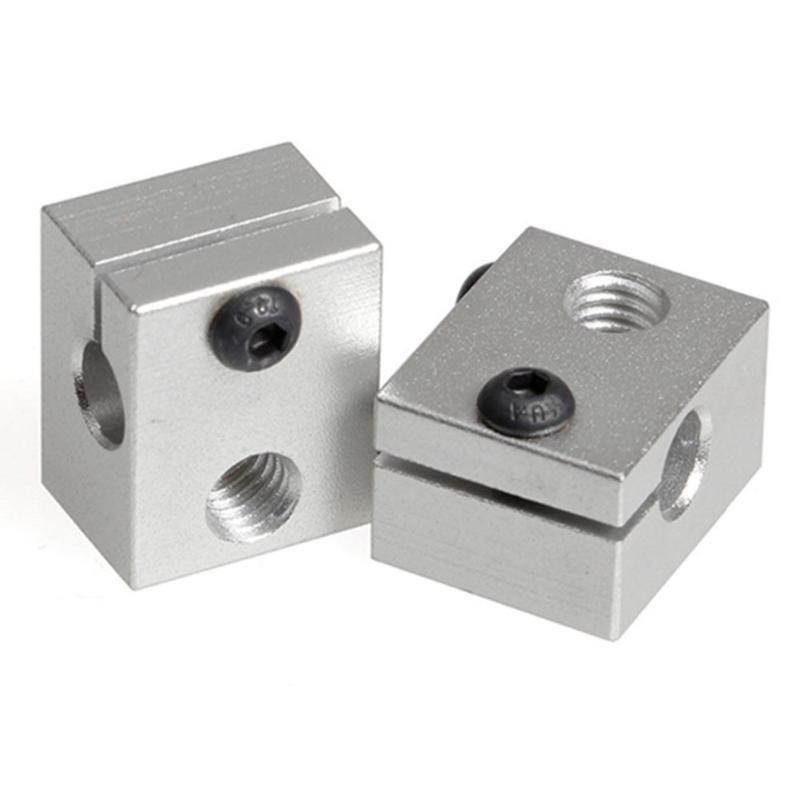 3D Printer Accessories Extruder All-metal Oxide Blasting V6 Heating Aluminum Block for Extruder Hotend Heating 3D Printers