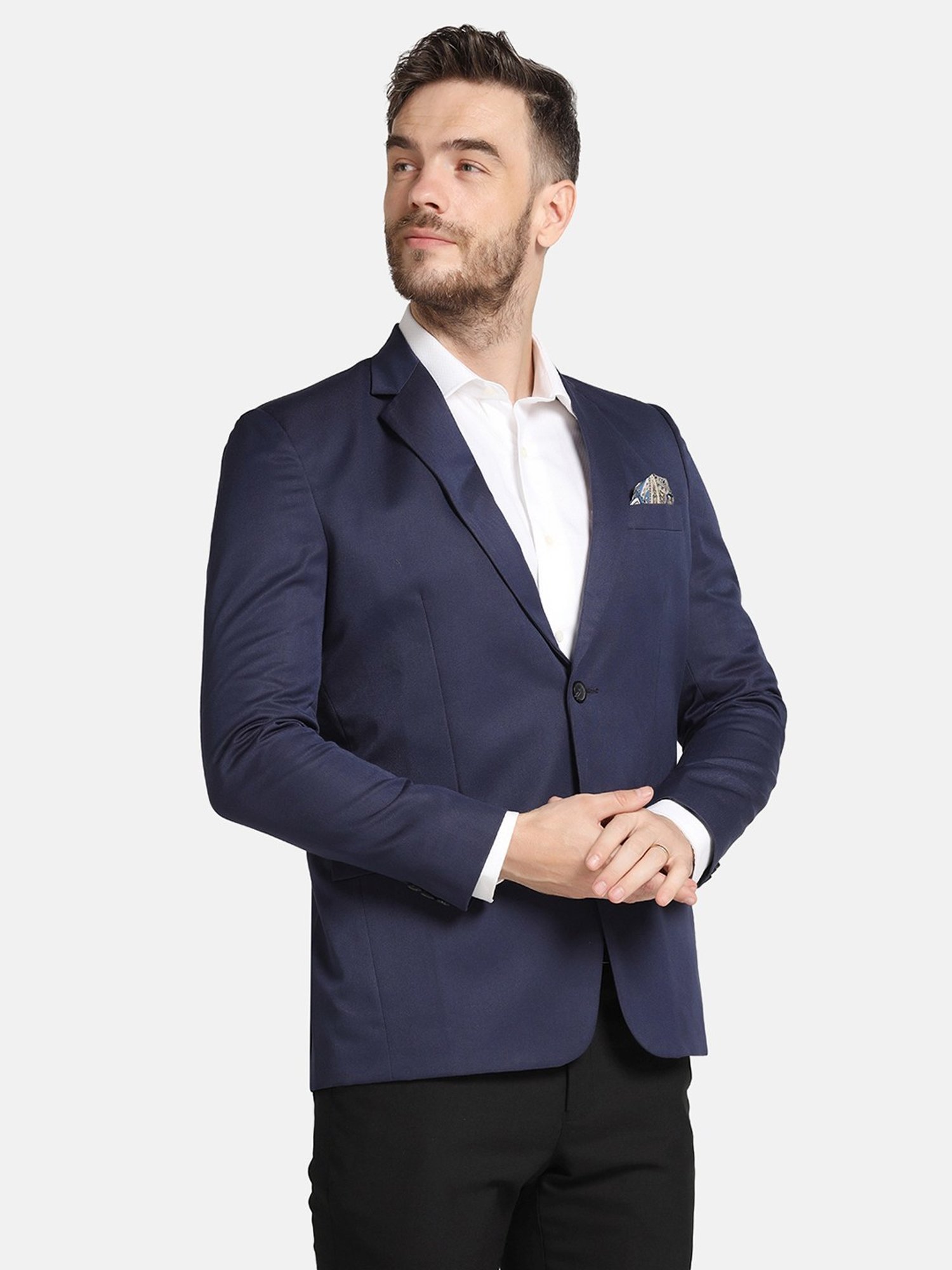 Tahvo Navy Regular Fit Blazer