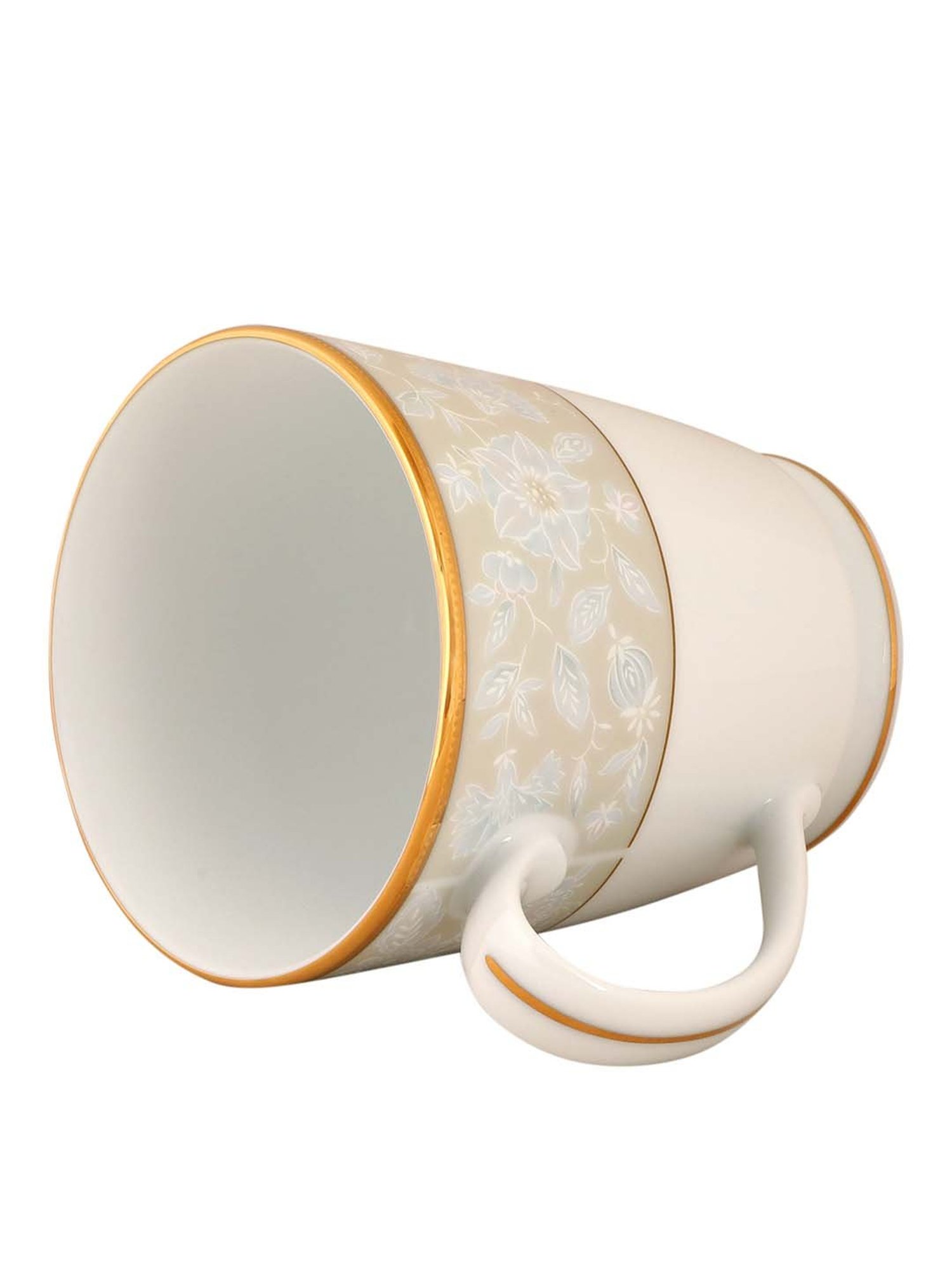 NORITAKE Hearth Off-White & Beige Porcelain Valley Milk Mug (0.37 L) - Set of 1