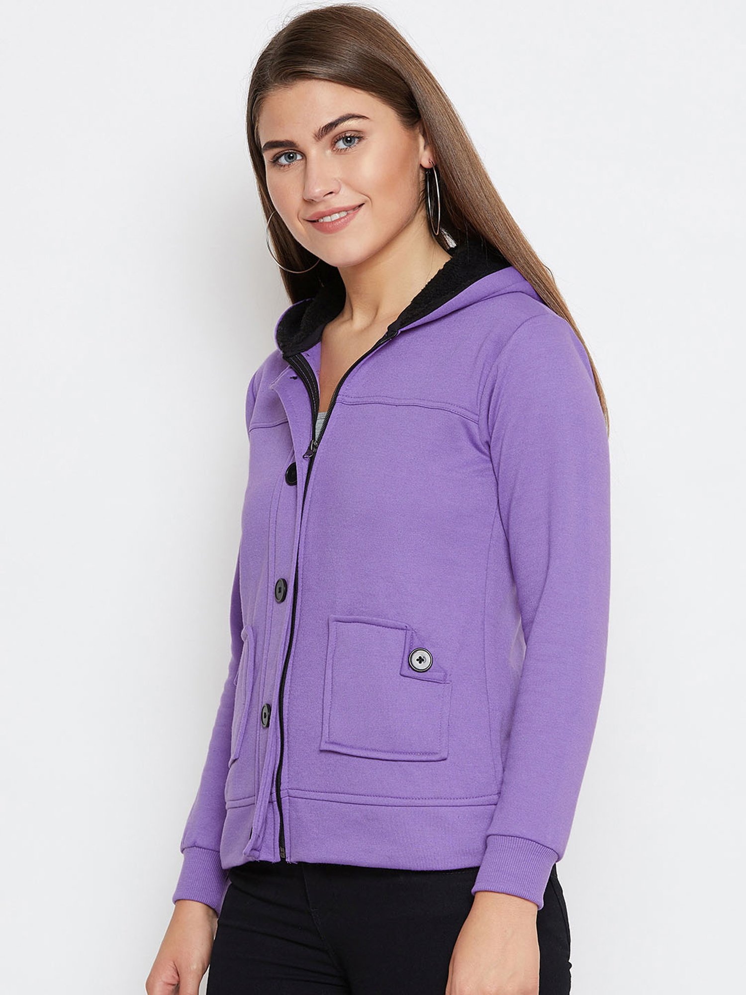 Belle Fille Violet Regular Fit Jacket