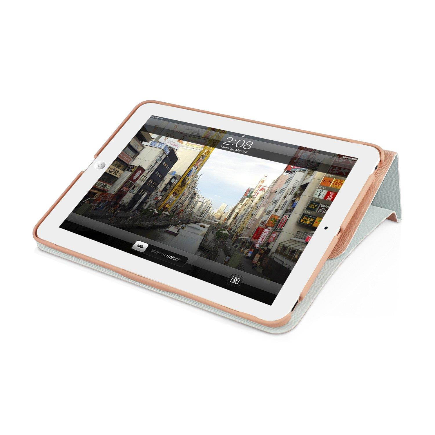Macally Rotating Folio Case with Stand for iPad mini, Rough (SstandMiniR)