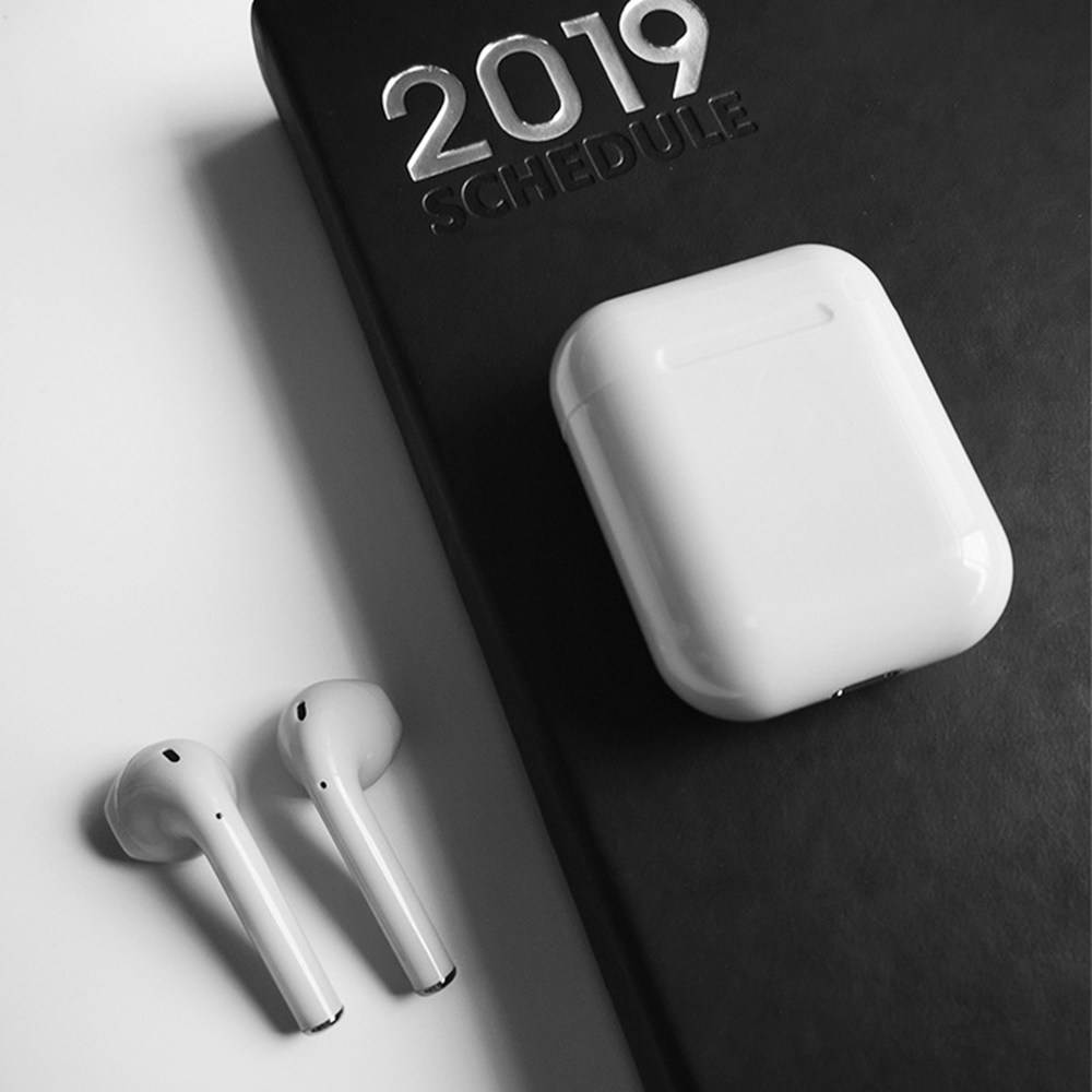 i18 Wireless in-Ear Sport Bluetooth 5.0 Earphones Android earpods iphone Bluetooth distance 590 inch (Mini White)
